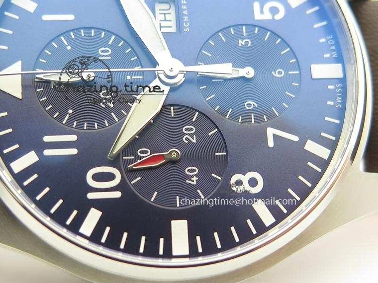 MIROTIME 1220 HighQuality Pilot Chrono 377714 “Le Petit Prince” ZF Best Edition Blue Dial On Brown Leather Strap A 7309